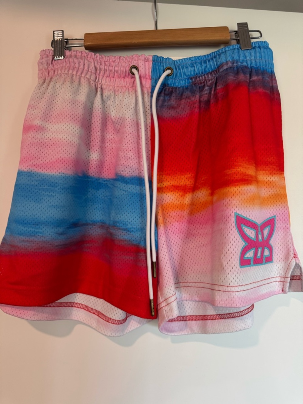 Men's Gradient Shorts in Red, Blue & Pink